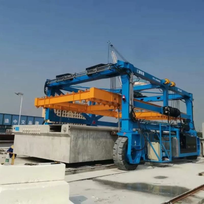 青い貨物プレキャスト コンクリートの構造プロダクトのための移動式ガントリー クレーン